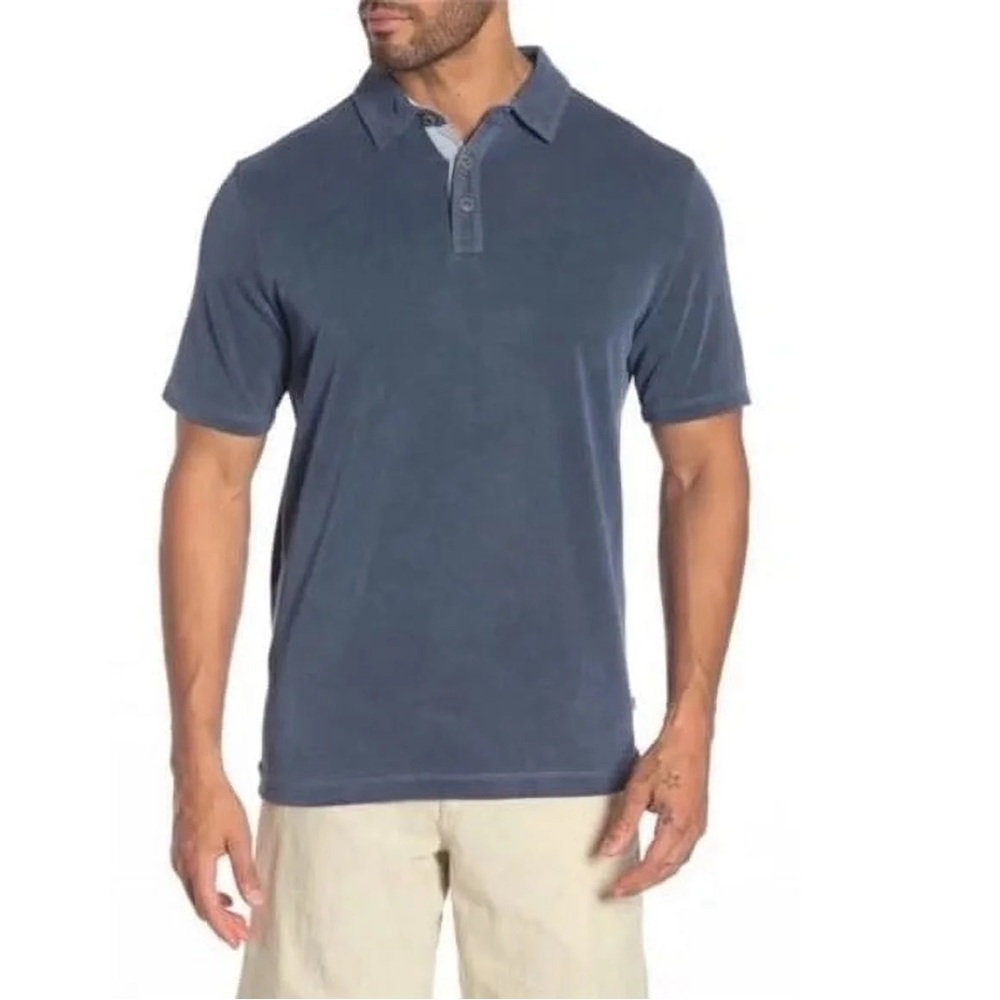 Tommy Bahama Slate Blue Men Polo Shirt